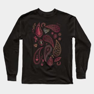 Purpley Paisleys Long Sleeve T-Shirt